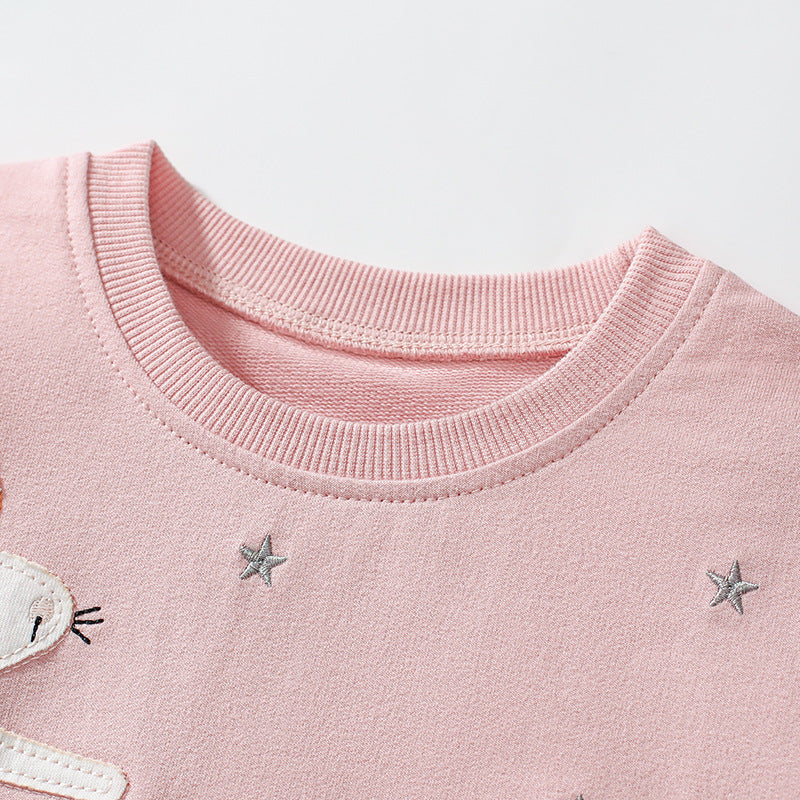 Ballerina Mouse Pink Cotton Dress, 2T to 7T