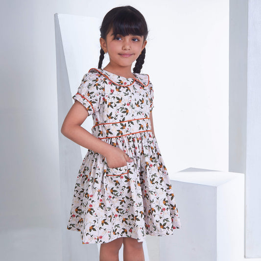 Floral Cotton Summer Dress,2T to 8T