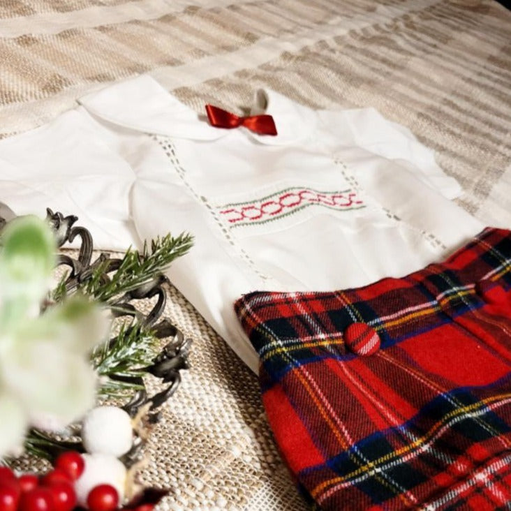 Hand Smocked Boys Holidays Set,6M to 12T