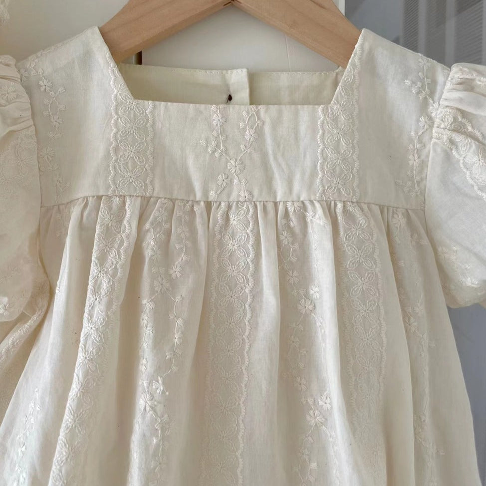 Stunning Embroidered Dress & Romper,6M to 6T.