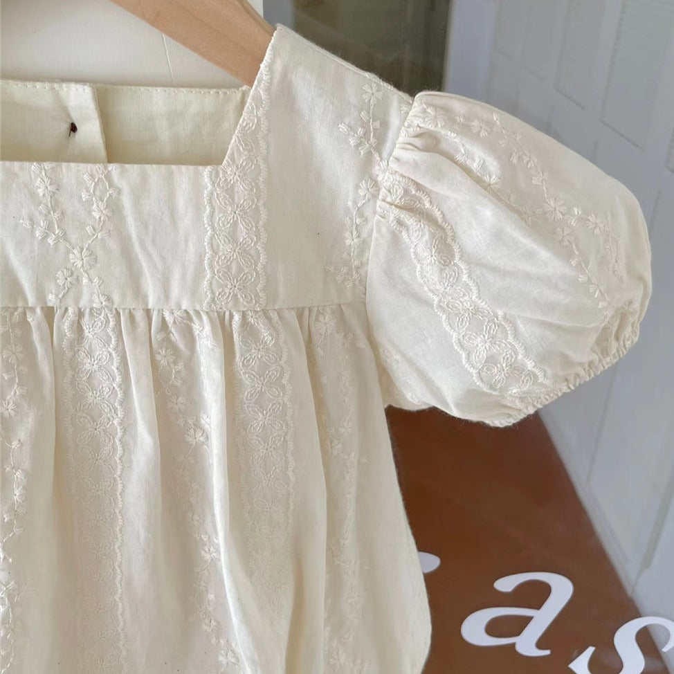 Stunning Embroidered Dress & Romper,6M to 6T.