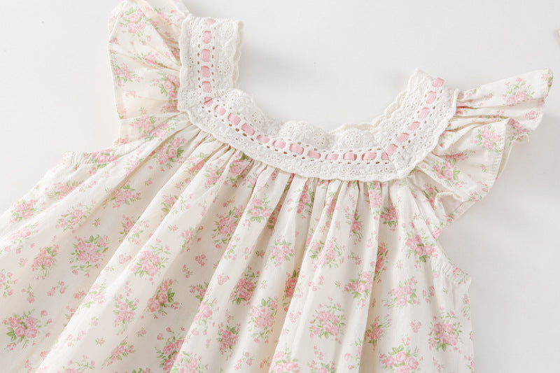 Cute Floral Casual Dress,2T to 6T.