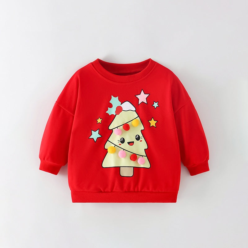 Cute Christmas Tree Sweatshirt,2T to 7T.