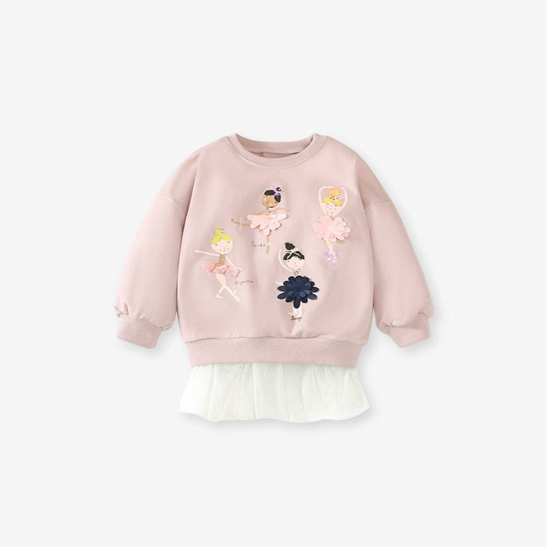 Cute Ballet Friends Sweatshirt, 2T to 7T