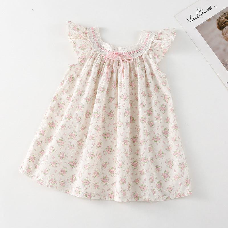 Cute Floral Casual Dress,2T to 6T.