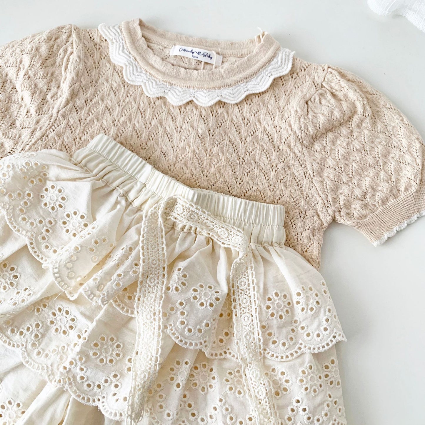 Cute Eyelet Lace Shorts,12M to 5T.