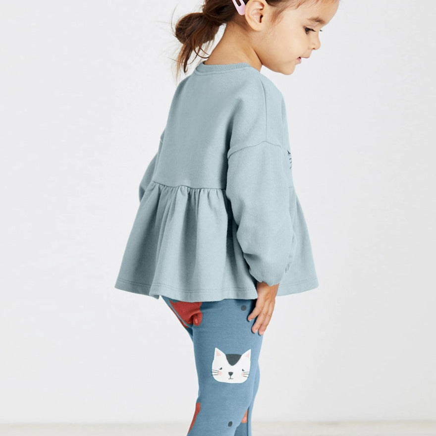 Cute Kitty Applique Set,2T to 7T.