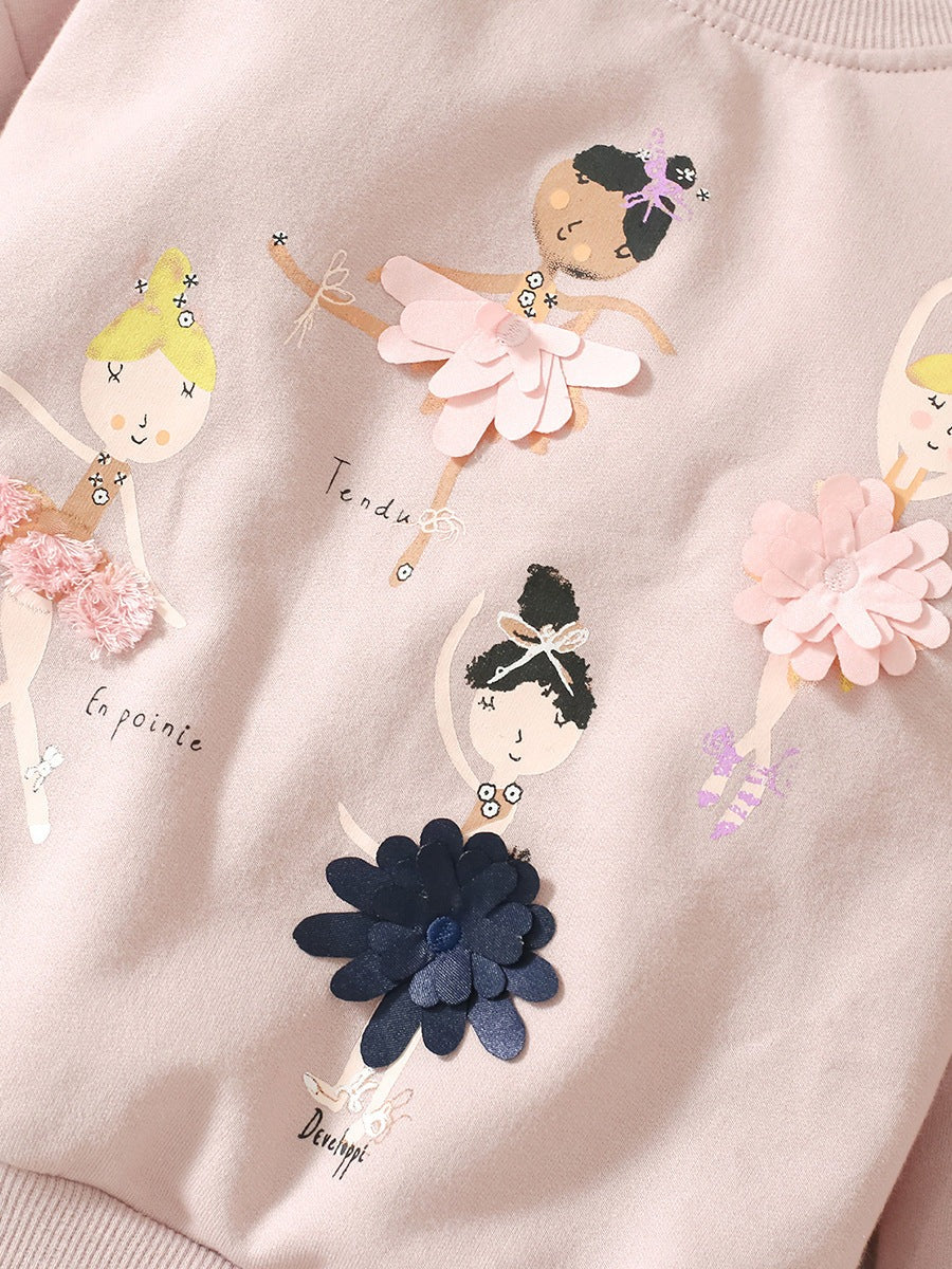 Cute Ballet Friends Sweatshirt, 2T to 7T