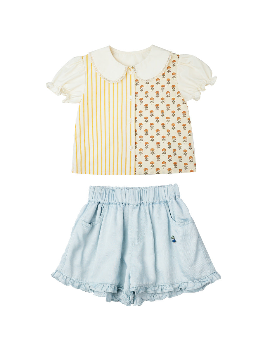 Cute Stripped & Floral Set,12M to 6T.