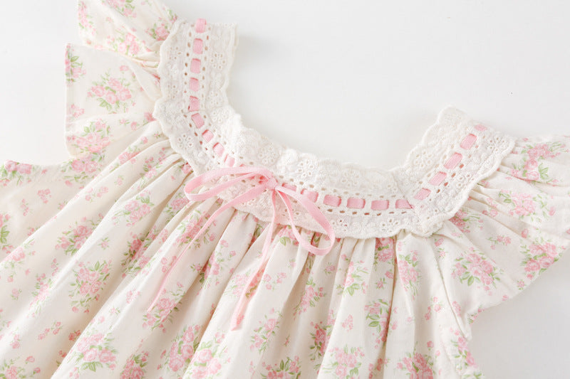 Cute Floral Casual Dress,2T to 6T.