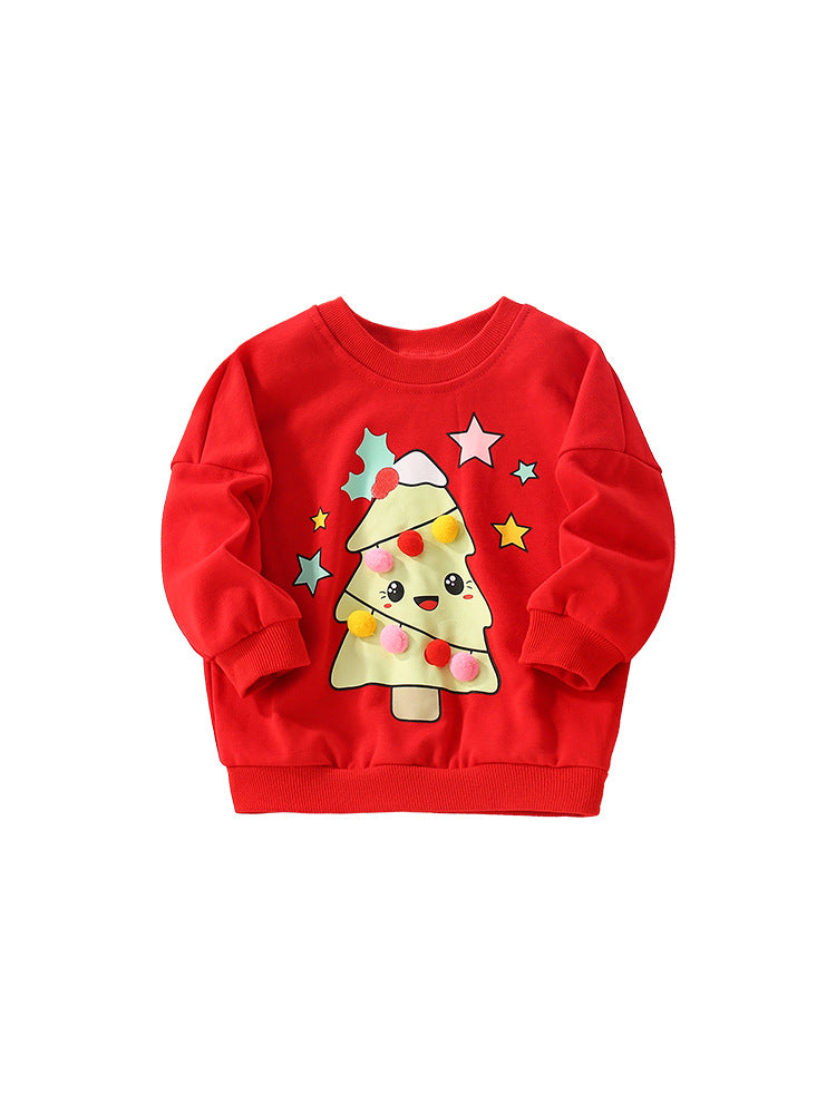 Cute Christmas Tree Sweatshirt,2T to 7T.