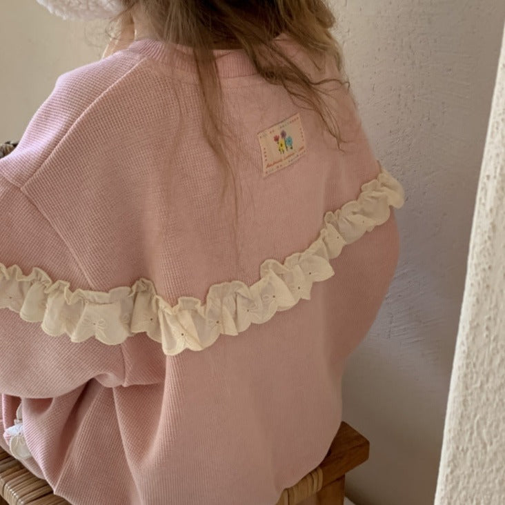 Cute Pink Sweat Shirt & Pants Set,2T to 7T.