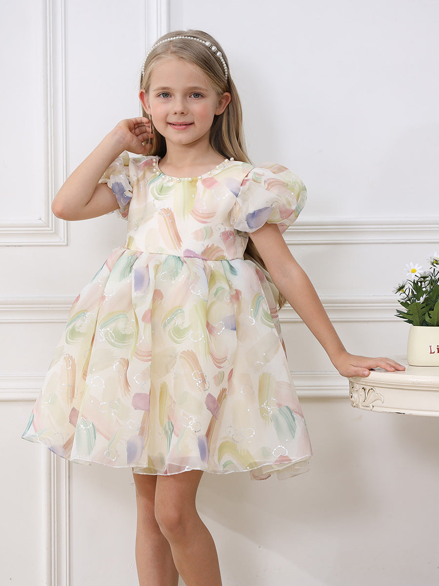 whimsical princess dress Sunnypetal Whimsical Blossom Long Princess Tulle Gown with Illusion Sleeves