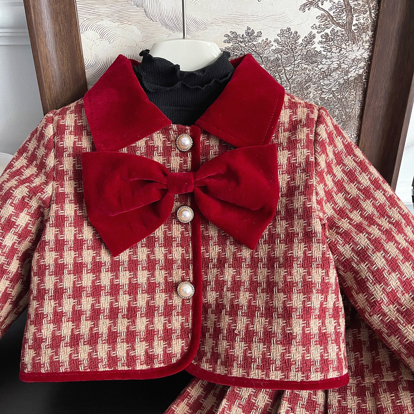 Cozy Quilted Red Coat Set,2T to 7T.