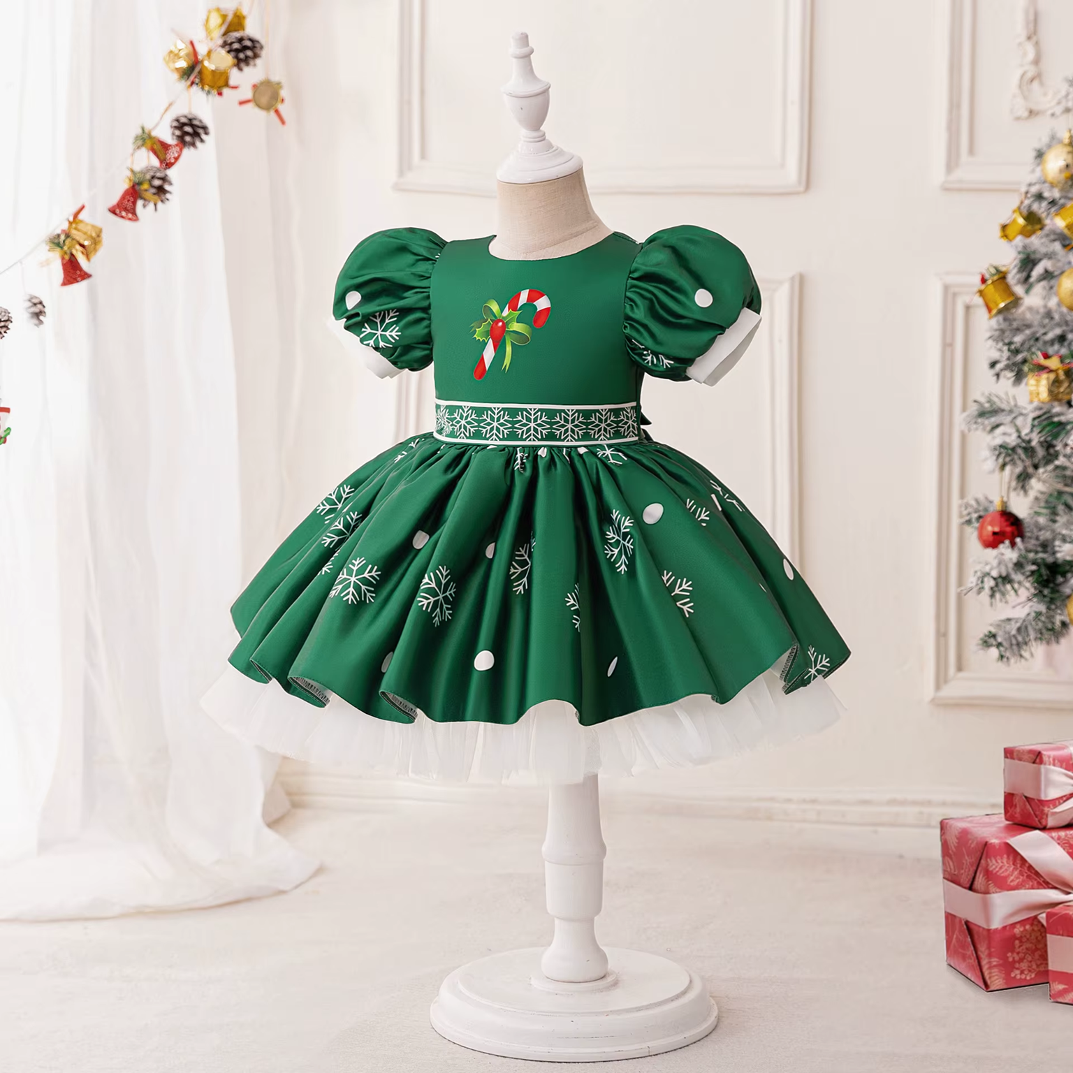 Candy Cane Holiday Dress for Baby Girls & Toddlers (6M3T) 12M to 18M Candy Cane Holiday Dress for Baby Girls & Toddlers (6M3T) 12M to 18M