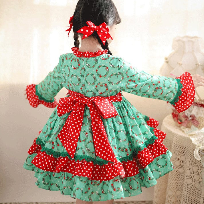 Merry Moments Christmas Ruffle Dress, 2T-7T