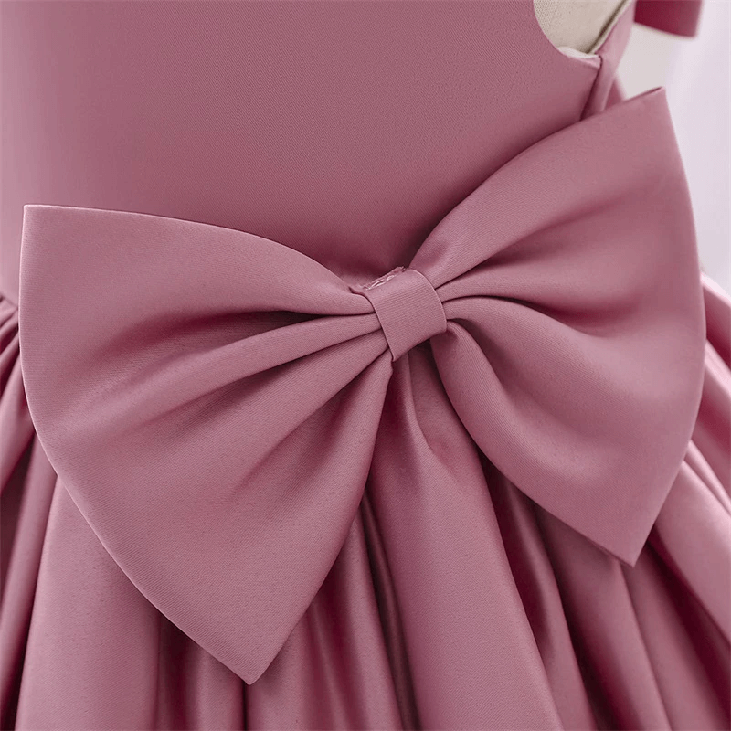 Stunning Princess Dress With Big Bow,Green/Pink/White,12M to 8T