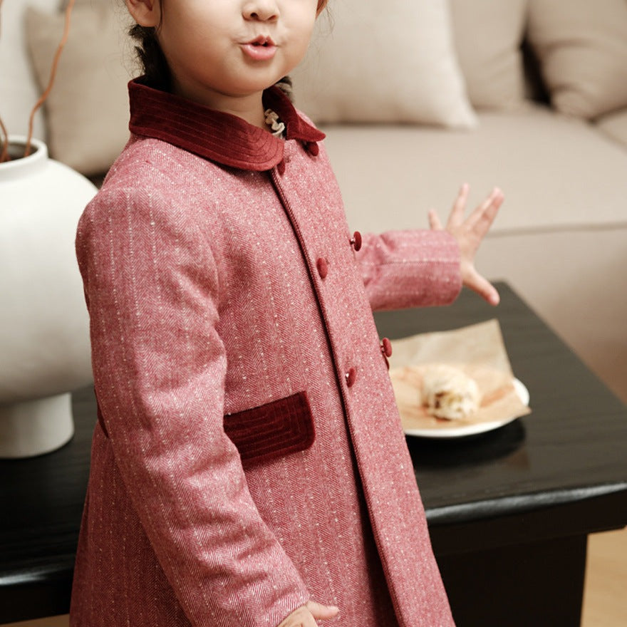 Adorable Warm Woolen Coat,2T to 7T.