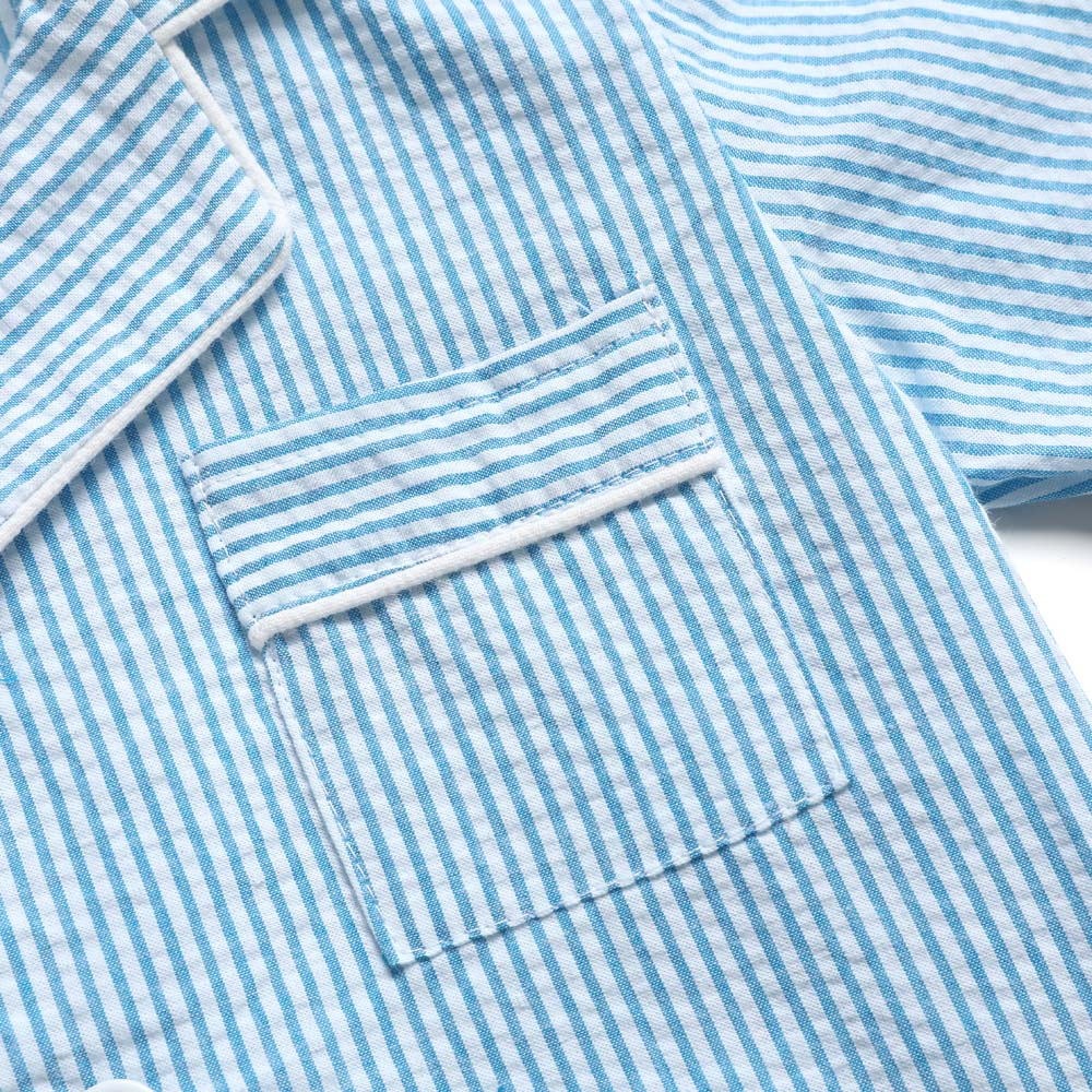 Pink & Blue Matching Seersucker Sibling Set,12M to 12T.