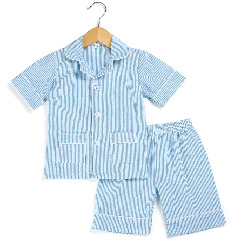 Pink & Blue Matching Seersucker Sibling Set,12M to 12T.