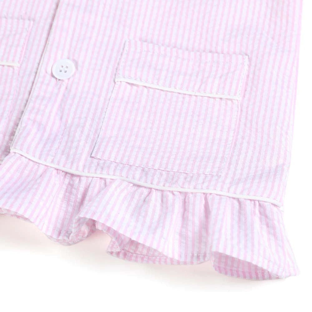 Pink & Blue Matching Seersucker Sibling Set,12M to 12T.