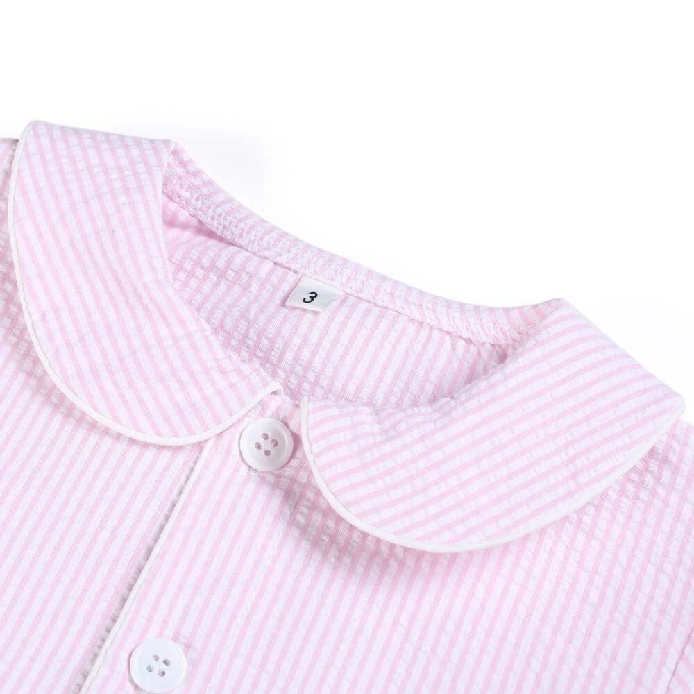 Pink & Blue Matching Seersucker Sibling Set,12M to 12T.