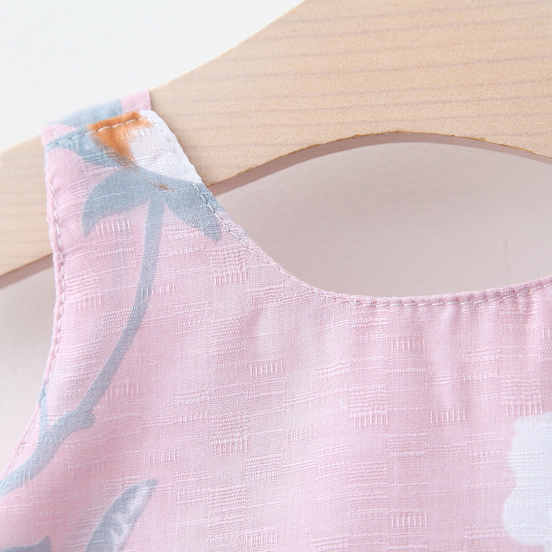 Cute Summer Bow Dress With Hat,9M to 3T.