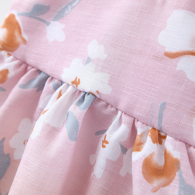 Cute Summer Bow Dress With Hat,9M to 3T.
