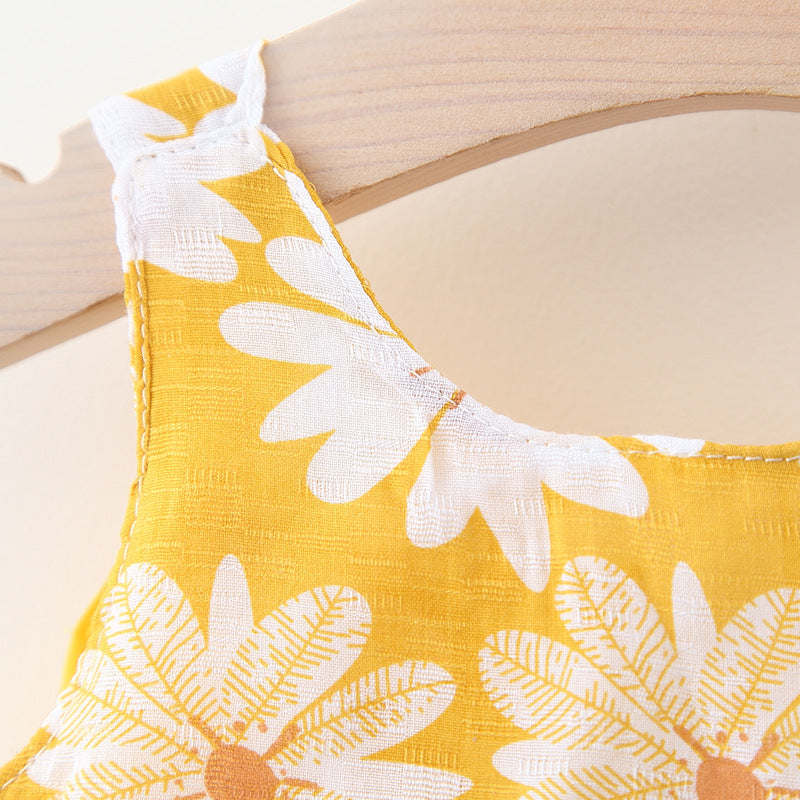 Cute Summer Bow Dress With Hat,9M to 3T.