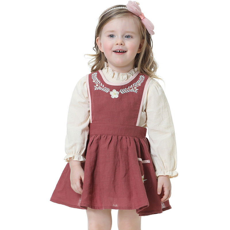 Cute Two Piece Embroidered Set,12M to 6T.