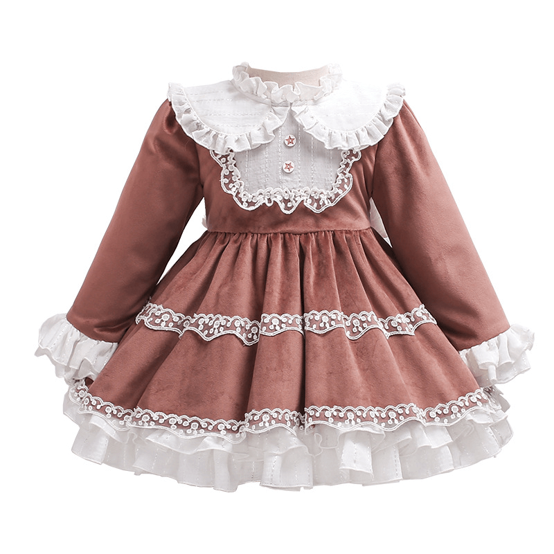 Cute 3pc Velvet Spanish Dress,12M to 6T.