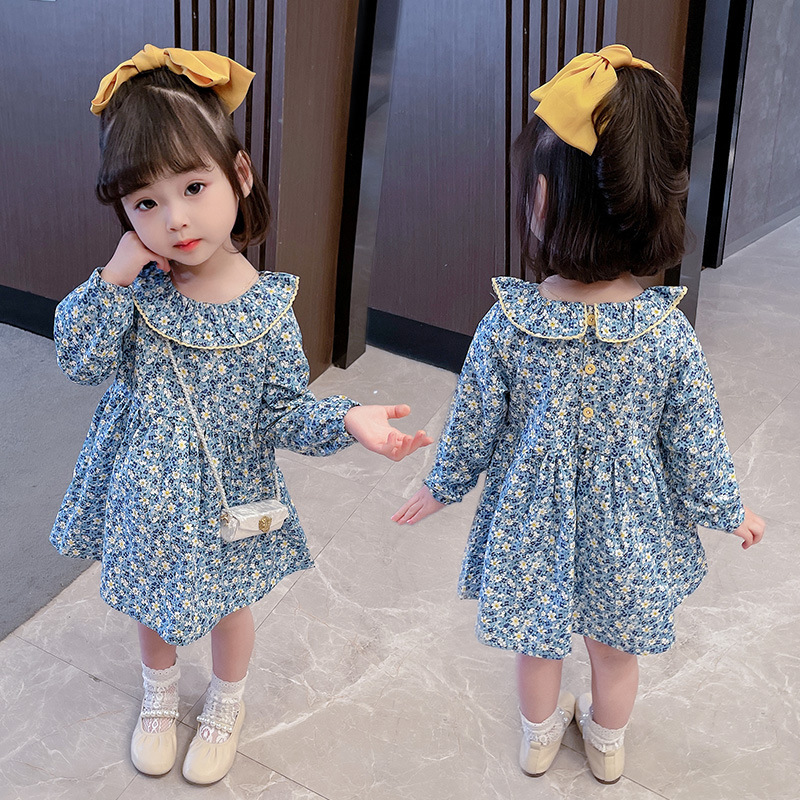 O-Neck Floral Dress,12M to 6T.