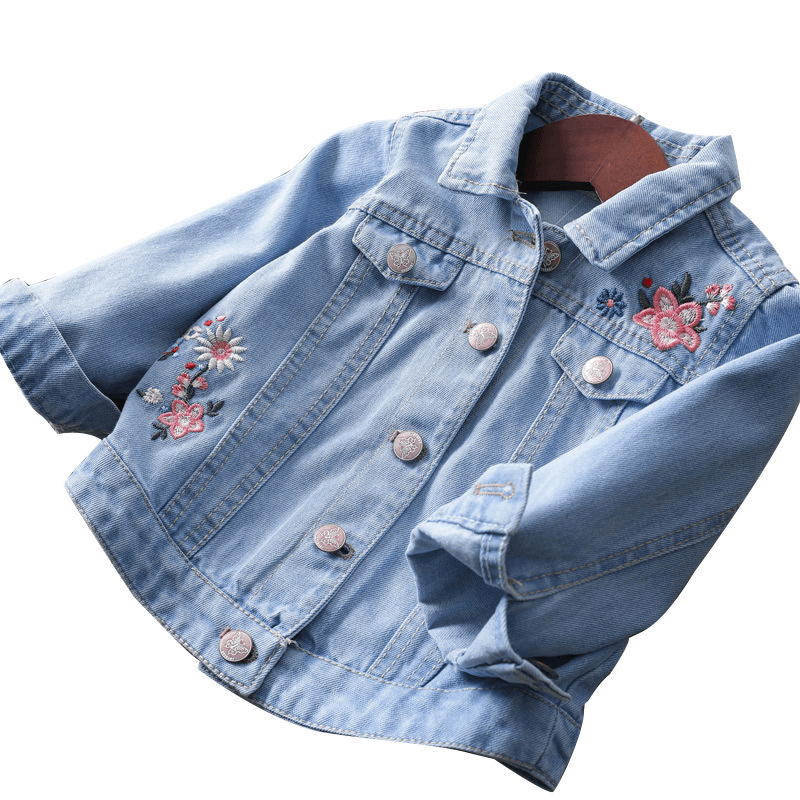 Embroidered Denim Jacket,2T to 6T.