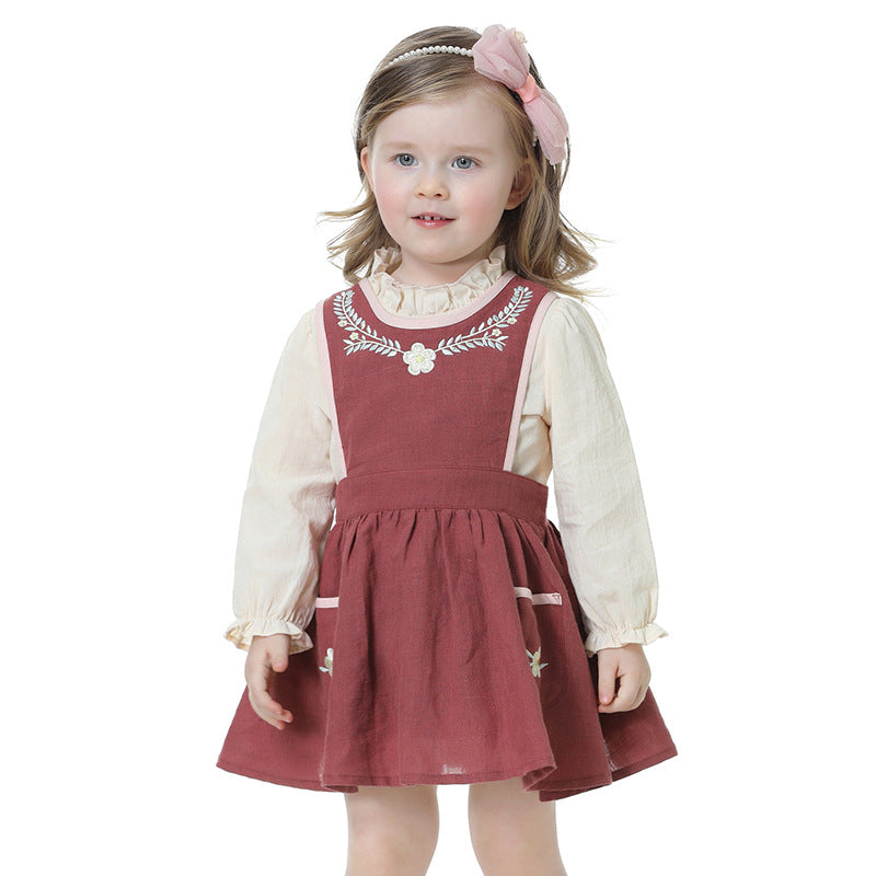 Cute Two Piece Embroidered Set,12M to 6T.