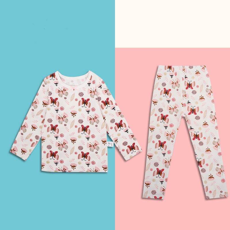Butterfly Printed Full Sleeves PJs,3T to 10T.