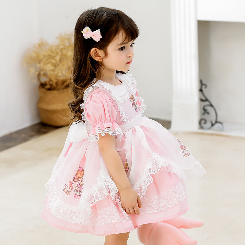Vintage Whispering Flamingo Dress,2T to 5T.