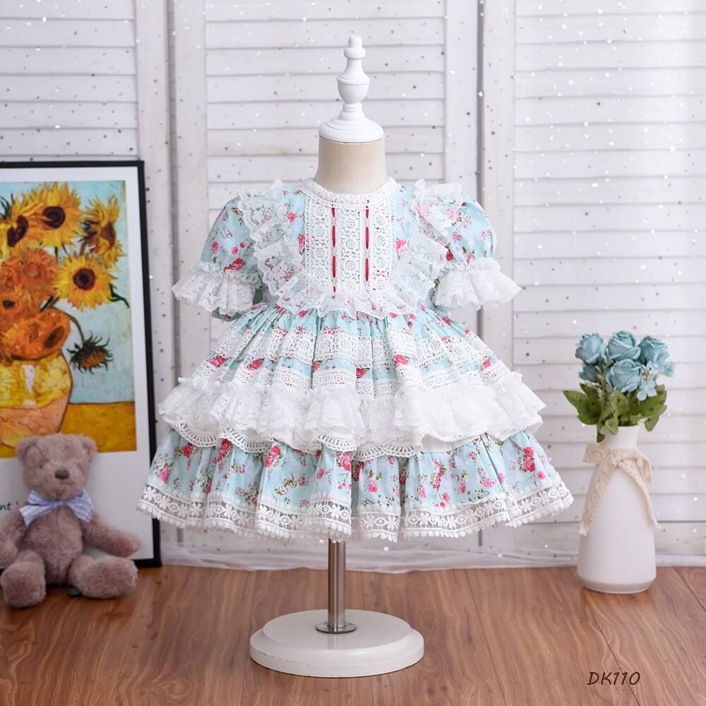 Spanish Lace Dress With Shorts, 2T to 6T.