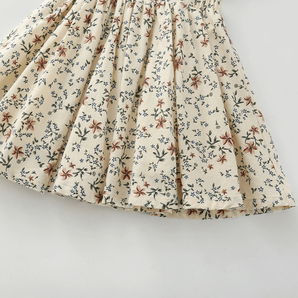 Vintage Floral Print Dress,12M to 5T.
