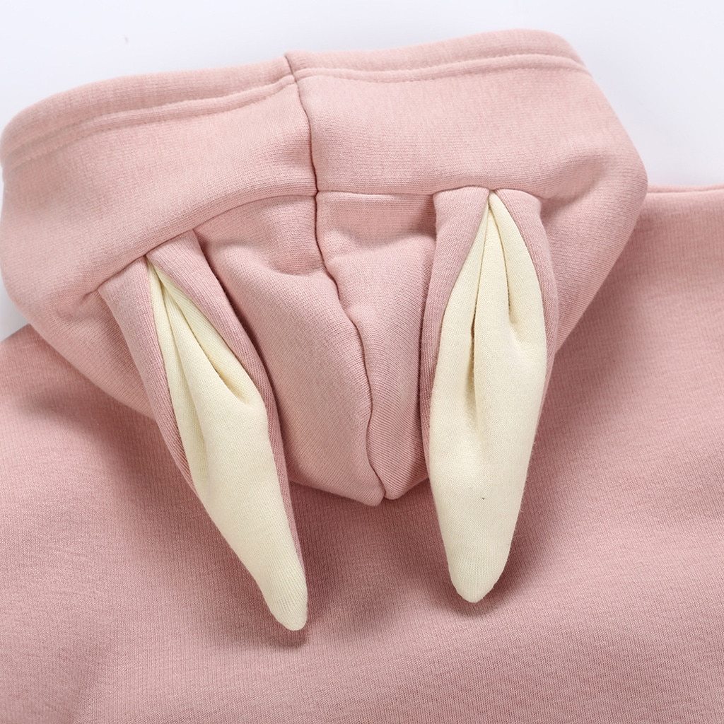 Girl Boy Rabbit Sweatshirt Romper - Dream Town Store