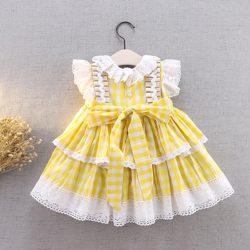 Pretty Yellow Easter Bunny Dress,2T to 6T.
