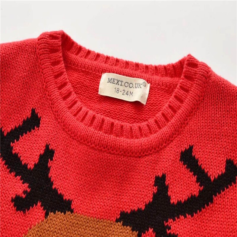 Reindeer Themed Christmas Sweater,2T to 7T.