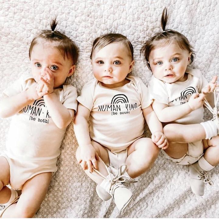 Human Kind Be Both Summer Short Sleeve Romper Bodysuit - Dream Town Store