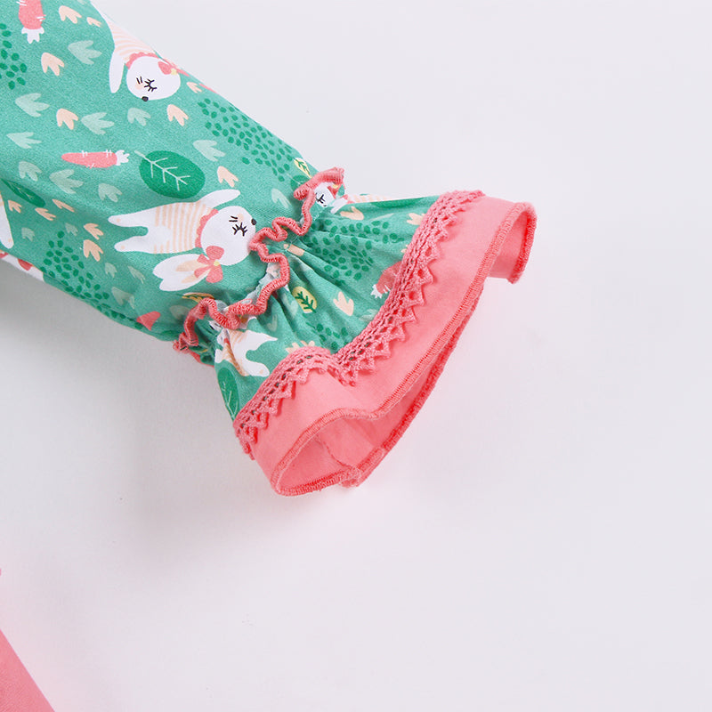 Cute Print Full Sleeves Spanish Dress,2T to 7T.