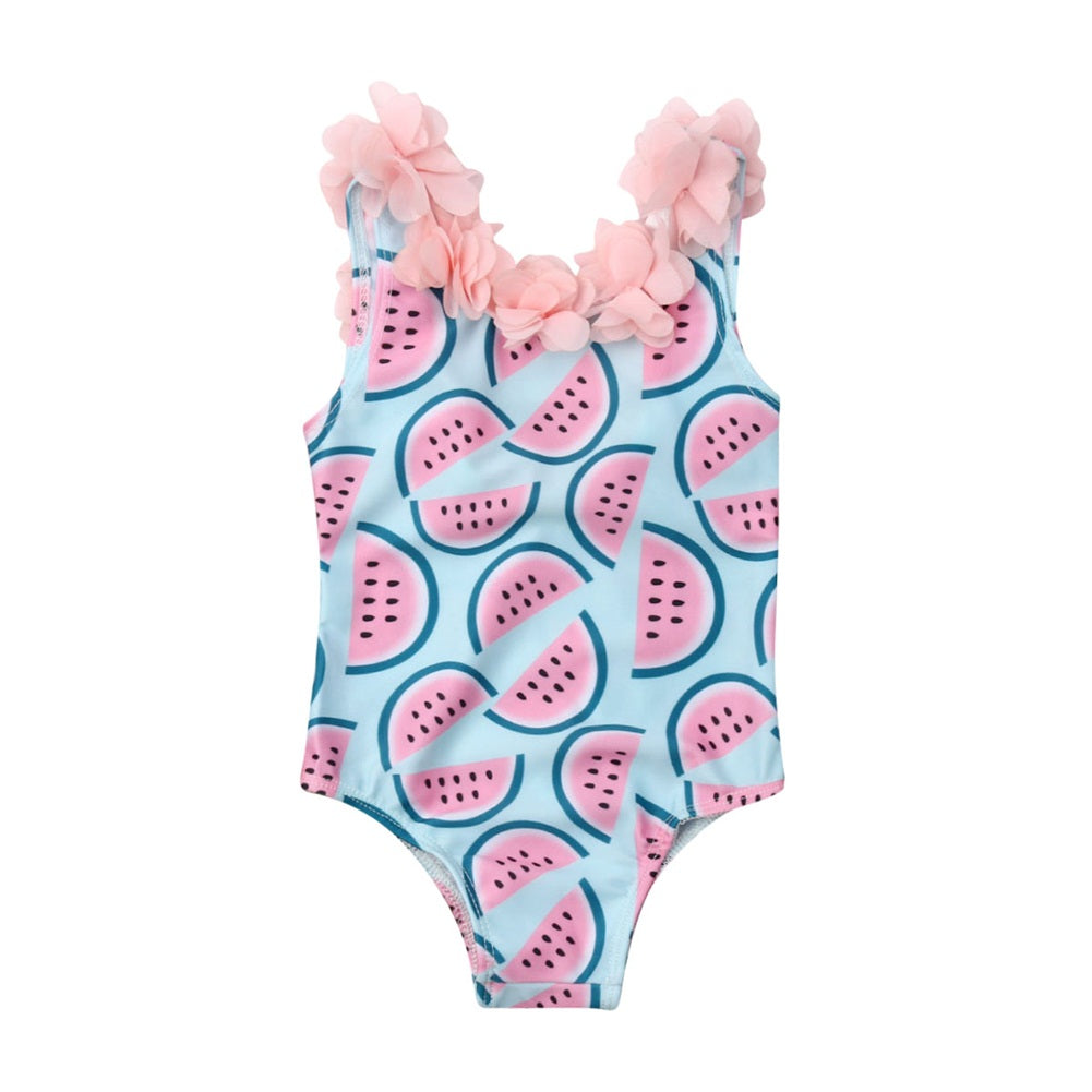 Cute Melon Print Swimwear, 6M to 3T.