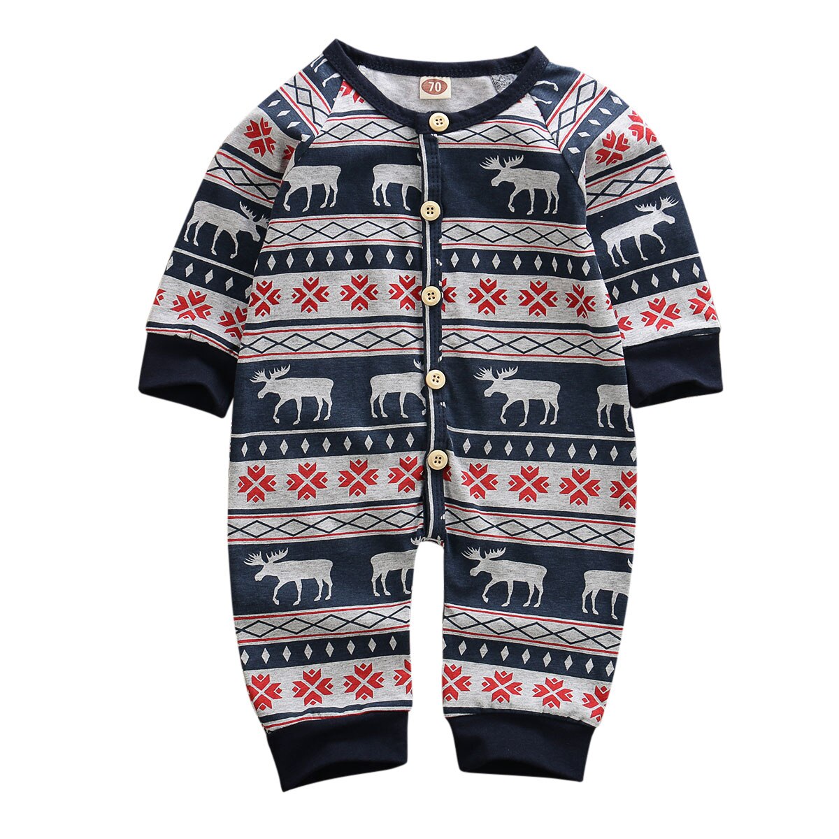 Full Sleeves Christmas Romper,3M to 18M.