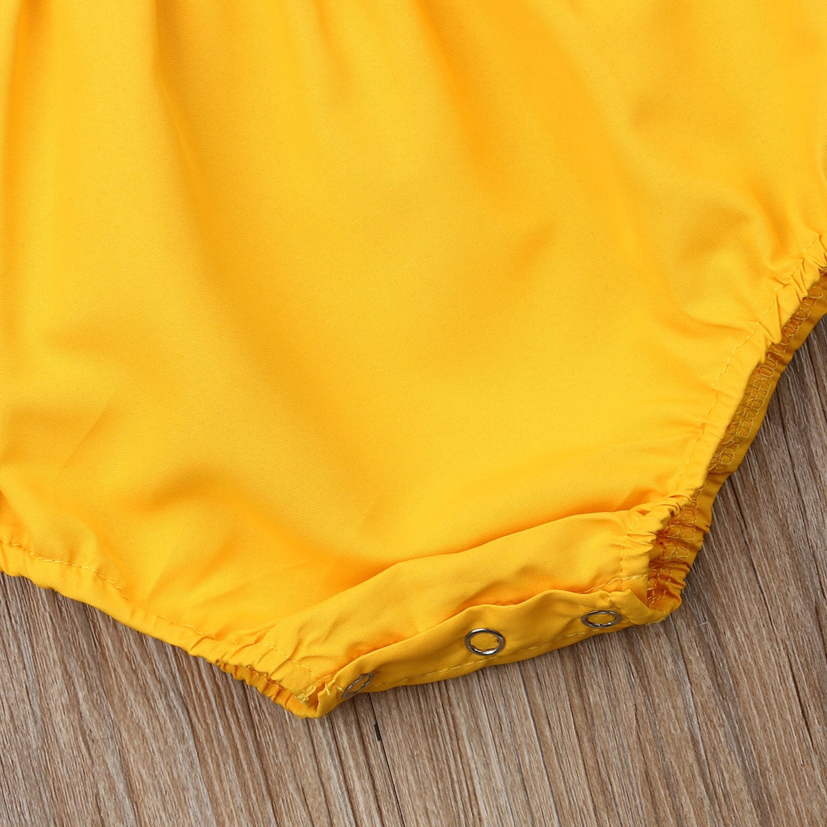 Fly Sleeve Sunflower Print Romper Jumpsuit, 6M to 24M.