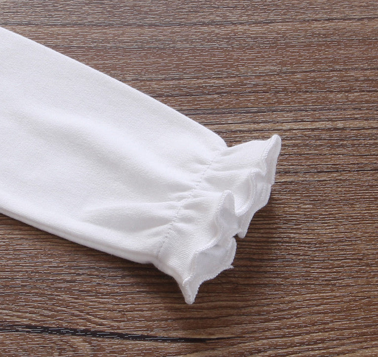 Full Sleeves Scallop Collar Shirts,White/Grey/Pink,9M to 6T.
