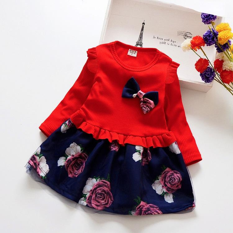 Toddler Floral Bow Dress - Dream Town Store