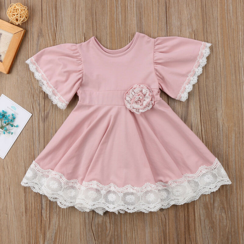 Beautiful Pink Lace Dress,18M-5T
