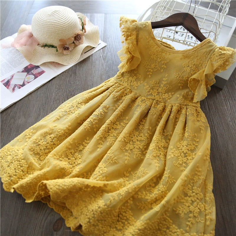 Summer Lace Children Dresses,Size 3 to 8 Y.